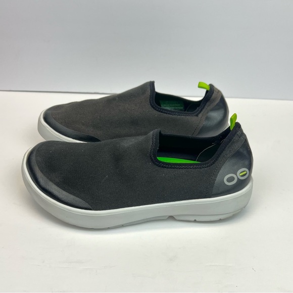 OOFOS OOmg eeZee Black Mesh Slip On Recovery Shoes Women's US 11 Euro 42 - Picture 2 of 11